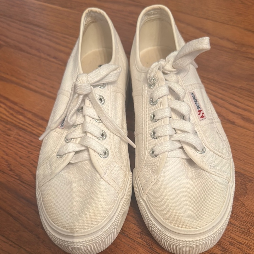 Superga White Canvas Sneakers